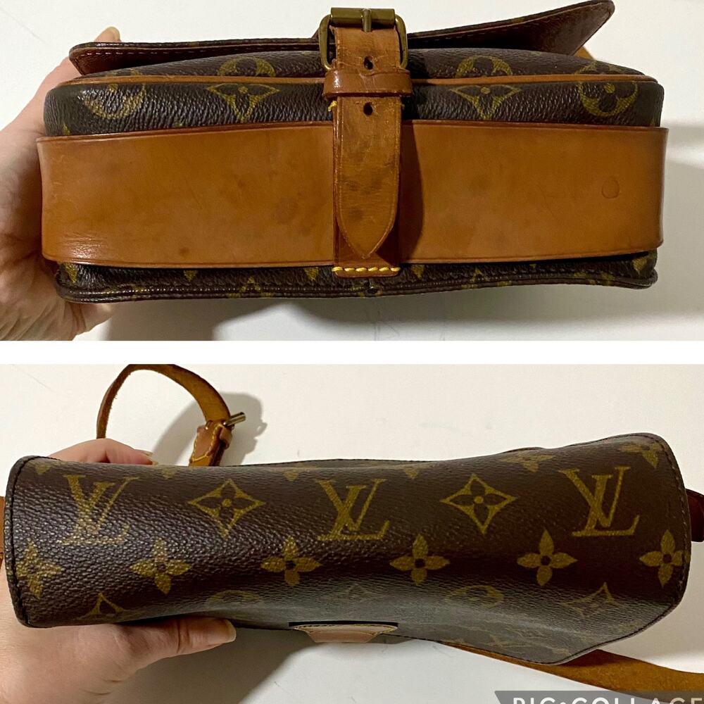 Louis Vuitton Cartouchiere MM Crossbody Bag Monogram Canvas Vintage Purse - Picture 8 of 16